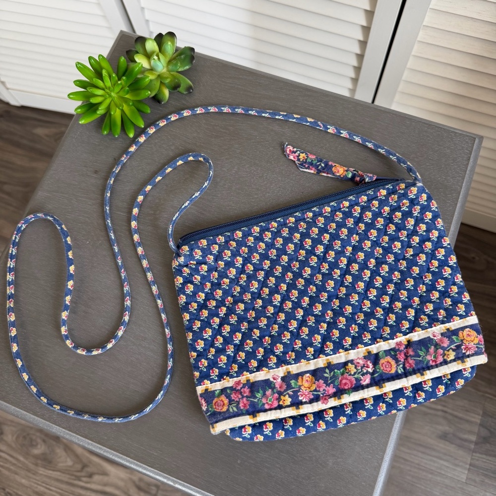 Vintage Vera Bradley Royal Blue Small Crossbody / Shoulder Bag